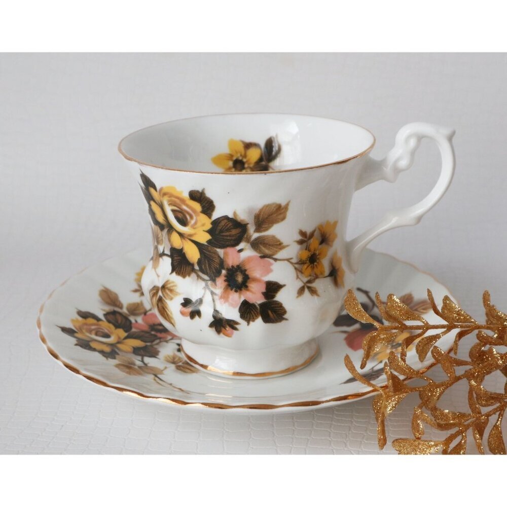 Rosina Tea Cup and Saucer  Teacup Vintage Bone China  Tea Party High Tea